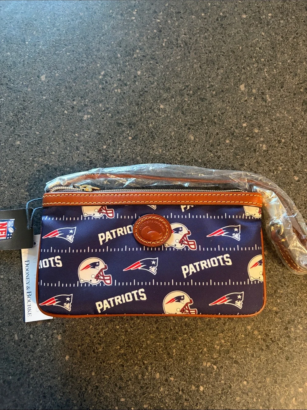 Dooney & Bourke Patriots Wristlet - Navy, Brown